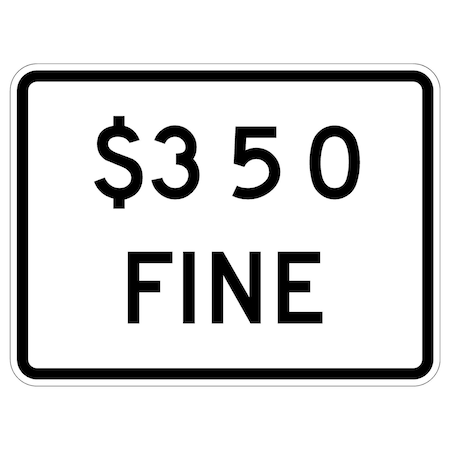 Sign Solutions Usa 18 in Height, 24 in Width, Aluminum, Horizontal Rectangle DUS08HWT2418R2-6bP35